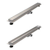 BRAUER Douchegoot met multifunctioneel rooster en flens voor wandmontage 7 x 100 RVS geborsteld