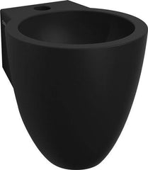 Clou Flush 6 toiletfontein met kraangat mat zwart keramiek - CL/03.12060