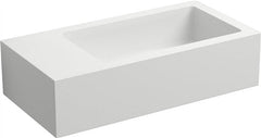 Clou Flush 3 toiletfontein met (voorbewerkt) kraangat links aluite - CL/03.13032