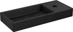 Clou Mini Wash Me fontein 45cm met kraangat - rechts - mat zwart keramiek - CL/03.12236