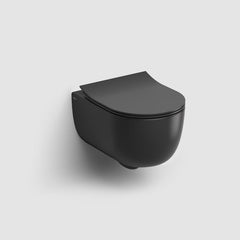 Clou Hammock hangtoilet 49cm Rimless met dunne zitting mat zwart - CL/04.01081.21