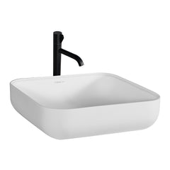 StoneArt washbasin LC201 - matt white - 42x42cm