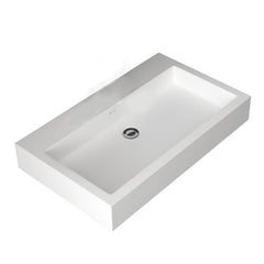 StoneArt wastafel LP4508-0 -wit mat - 80x48