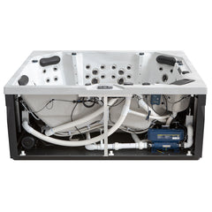 AWT Whirlpool Aussenwhirlpool IN-406 eco extreme Sterling Silver 225x185 grau