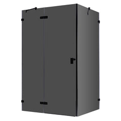 AWT Duschabtrennung LAS1500-B schwarz 150x90 links