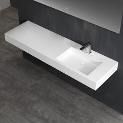 StoneArt Wastafel LP4516R wit 160cm mat