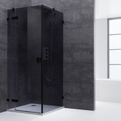 AWT Duschabtrennung LAS0900-B zwart 90x90 links