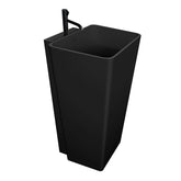 StoneArt Vrijstaand Wastafel LZ552 - mat zwart -50x51cm