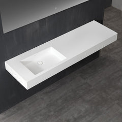 StoneArt Wastafel LP4516-0L - wit glanzend - 160x48