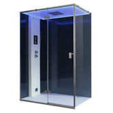 AWT Dampfdusche LD211F15 schwarz 150x90 links