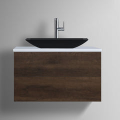 StoneArt Wastafel LC118 - zwart mat - 59x34cm