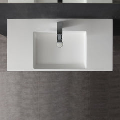 StoneArt Wastafel LQ710 - wit glanzend - 100x48