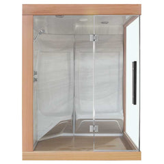 AWT Dampfsauna W200B rote Zeder 118x135 links