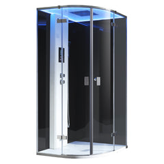 AWT Dampfdusche LD210F15 zwart 90x90