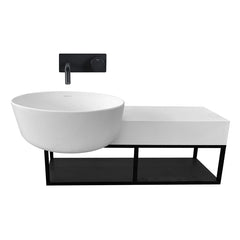 StoneArt Wastafel LQ650 - wit glanzend - 80x49