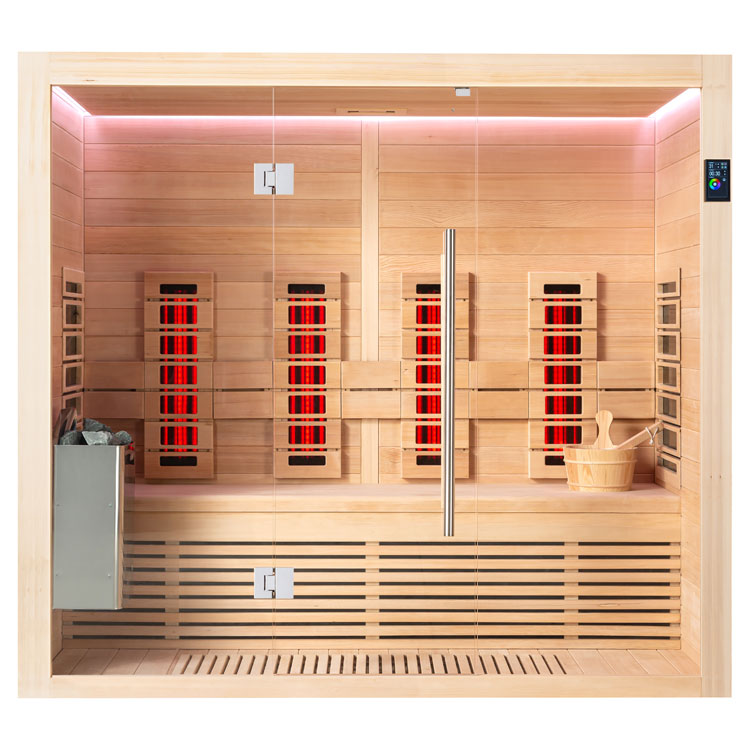 AWT Infrarotkabine E1250A-IR Hemlock 210x110 6kW TheWall