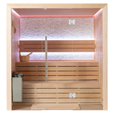 AWT Sauna E1604C Hemlock 160x150 6kW TheWall