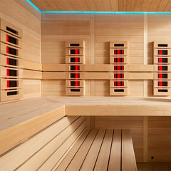 AWT Sauna E1611XL-IR Hemlock 250x250 9kW Cilindro