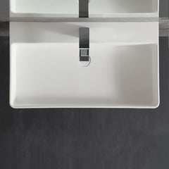 StoneArt Wastafel LP6208 - wit glanzend - 80x46