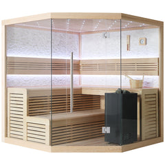 AWT Sauna B1101B Hemlock 200x200 9kW EOS BiO-Cubo