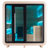AWT Gartensauna Saunahaus THE CUBE X1 Hemlock 225x225 9kW EOS BiO-Cubo