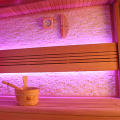 AWT Sauna B1242 XL rote Zeder 250x250 12kW EOS BiO-Max