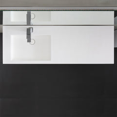 StoneArt Wastafel LP4514L wit 140x48cm glanzend