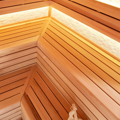 AWT Sauna E1603C red cedar 180x180 9kW Cilindro