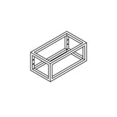 Arcqua Frame for basin 40x22 matte black aluminum