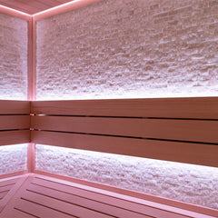 AWT Sauna E1603XL Hemlock 240x200 9kW EOS Bi-O Cubo