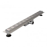 BRAUER Douchegoot Small met standaard rooster en flens 5 x 80 RVS geborsteld