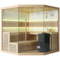 AWT Sauna B1101B Hemlock 200x200 9kW EOS BiO-Cubo