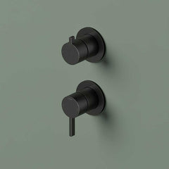 Hotbath Ace AC129EXT afbouwdeel mengkraan met 2-weg omstel - Geborsteld Zwart PVD