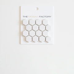 The Mosaic Factory Barcelona Mozaiek Tegel Hexagon - Extra Wit Porselein Geglazuurd 260x300 mm