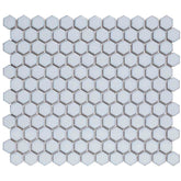 The Mosaic Factory Barcelona Mozaiek Tegel Hexagon - Zacht Blauw met rand Porselein Geglazuurd 260x300 mm