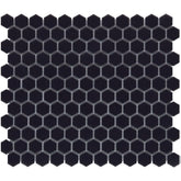 The Mosaic Factory Barcelona Mozaiek Tegel Hexagon - Zwart Porselein Geglazuurd 260x300 mm