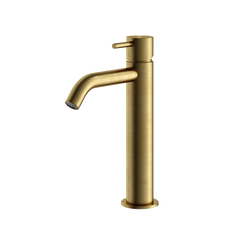 Hotbath Archie AR003M wastafelkraan medium RVS 316 - Geborsteld Messing PVD