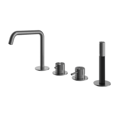 Hotbath Archie AR083 badrandcombinatie met uitloop 316 RVS - Geborsteld Gunmetal PVD