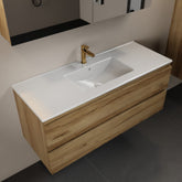 MONDIAZ AIVY 120cm badmeubel Chai, wastafel glanzend wit keramiek midden 1 kraangat met spiegelkast