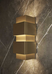 Martens Design Wandlamp Berlin 10x26 cm Rechthoek Geborsteld Goud
