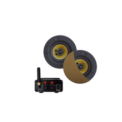 BLUETOOTH AUDIOSYSTEEM (30 WATT / BT4.0 / AUTO-AUX) MET RUMBA SPEAKERSET (BRUSHED BRONZE), 230V/12V