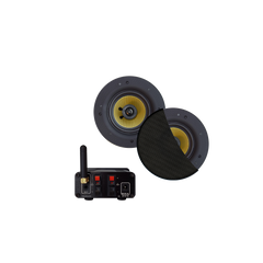 BLUETOOTH AUDIOSYSTEEM (30 WATT / BT4.0 / AUTO-AUX) MET RUMBA SPEAKERSET (MAT ZWART), 230V/12V
