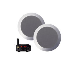 BLUETOOTH AUDIOSYSTEEM (50 WATT / BT4.0 / AUTO-AUX) + TWIST SPEAKERSET (MAT CHROOM), 230V/12V