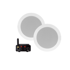 BLUETOOTH AUDIOSYSTEEM (50 WATT / BT4.0 / AUTO-AUX) + TWIST SPEAKERSET (WIT), 230V/12V