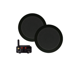 BLUETOOTH AUDIOSYSTEEM (50 WATT / BT4.0 / AUTO-AUX) + TWIST SPEAKERSET (ZWART), 230V/12V