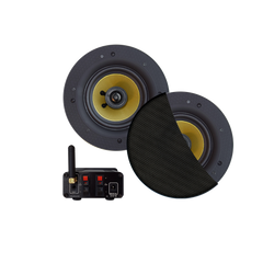 BLUETOOTH AUDIOSYSTEEM (70 WATT / BT4.0 / AUTO-AUX) MET ZUMBA SPEAKERSET (MAT ZWART), 230V/24V