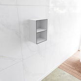 MONDIAZ LAGOM solid surface niche 45 in urban colour suitable for flush or surface mounting