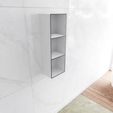 MONDIAZ LAGOM solid surface niche 90 in urban colour suitable for flush or surface mounting