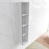 MONDIAZ LAGOM solid surface niche 150 in urban colour suitable for flush or surface mounting