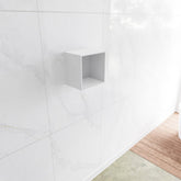 MONDIAZ LAGOM solid surface niche 30 in talc color suitable for recessed or surface mounting